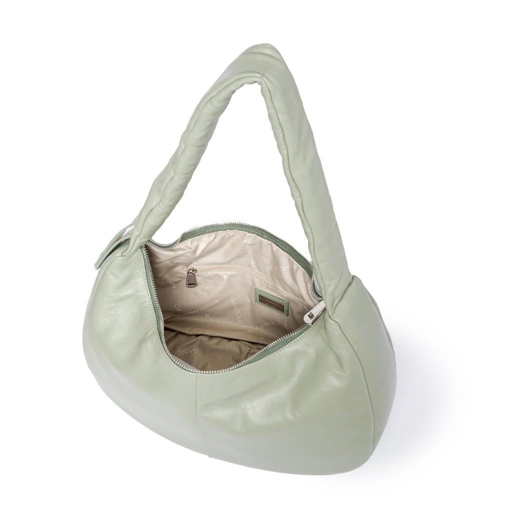 Azzura Hobo medium in soft nappa leather with adjustable curled handle