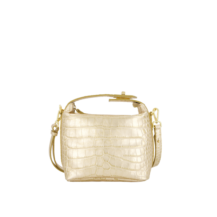 Fosca - Mini bag Platinum Crocodile