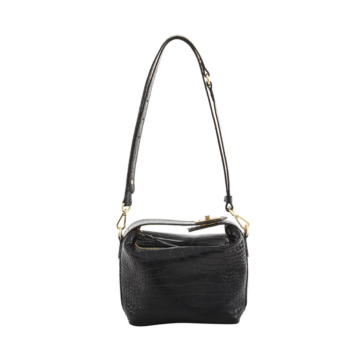 Fosca - Mini bag black crocodile