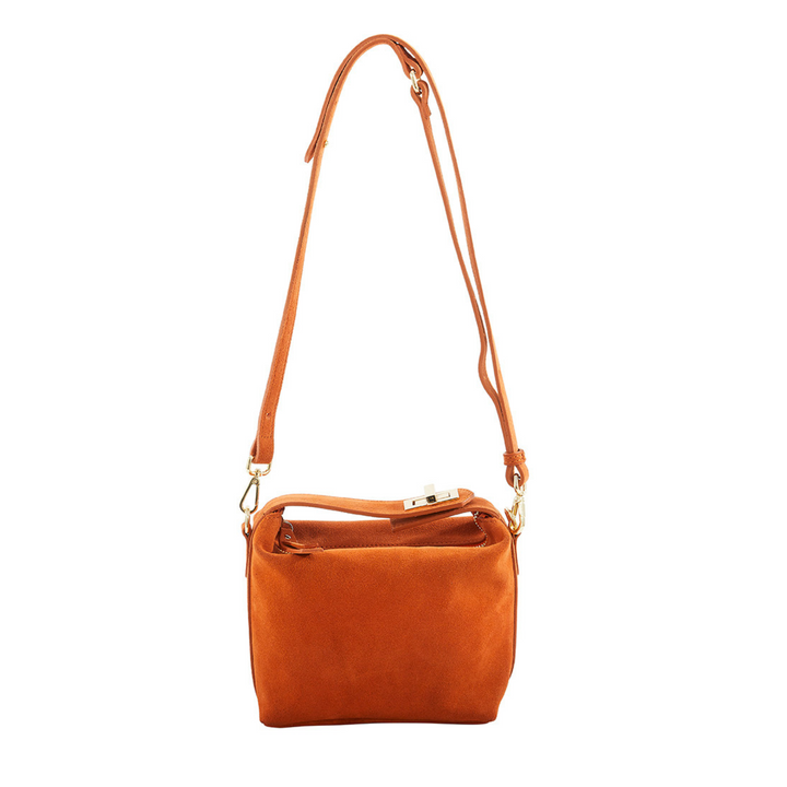 Fosca - Mini suede bag Orange