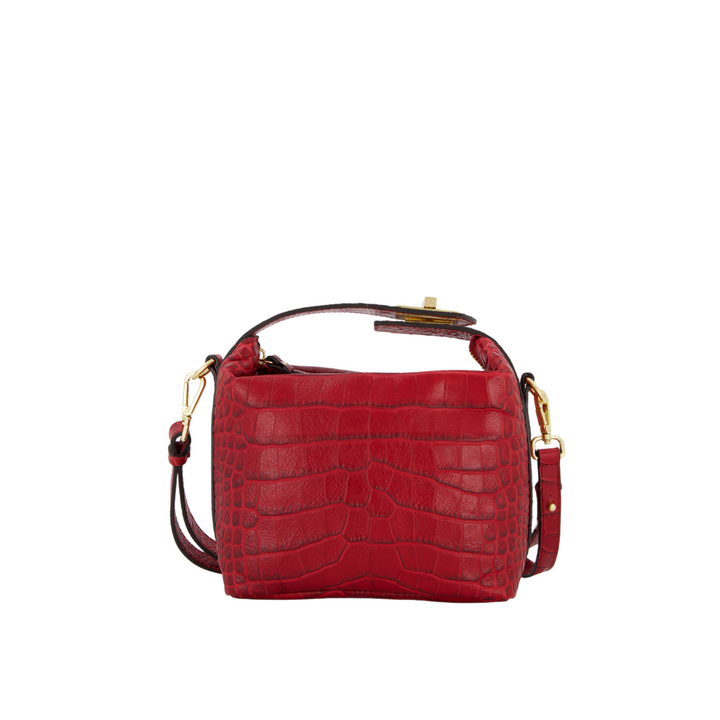 Fosca - Mini bag Dark Red Crocodile