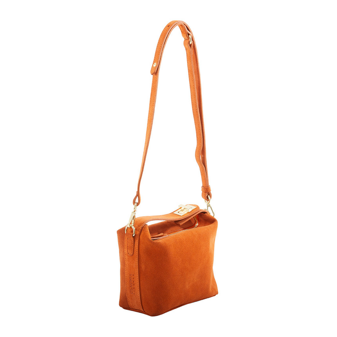 Fosca - Mini suede bag Orange