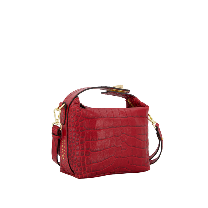 Fosca - Mini bag Dark Red Crocodile