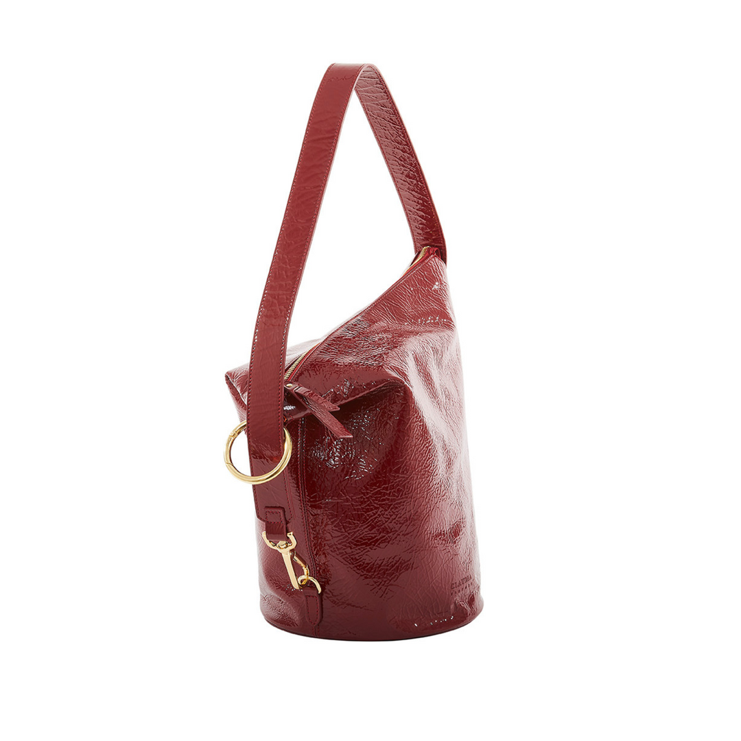 Fanny - Dark Red Naplak Bucket Bag