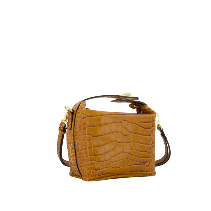 Fosca - Mini bag brown crocodile