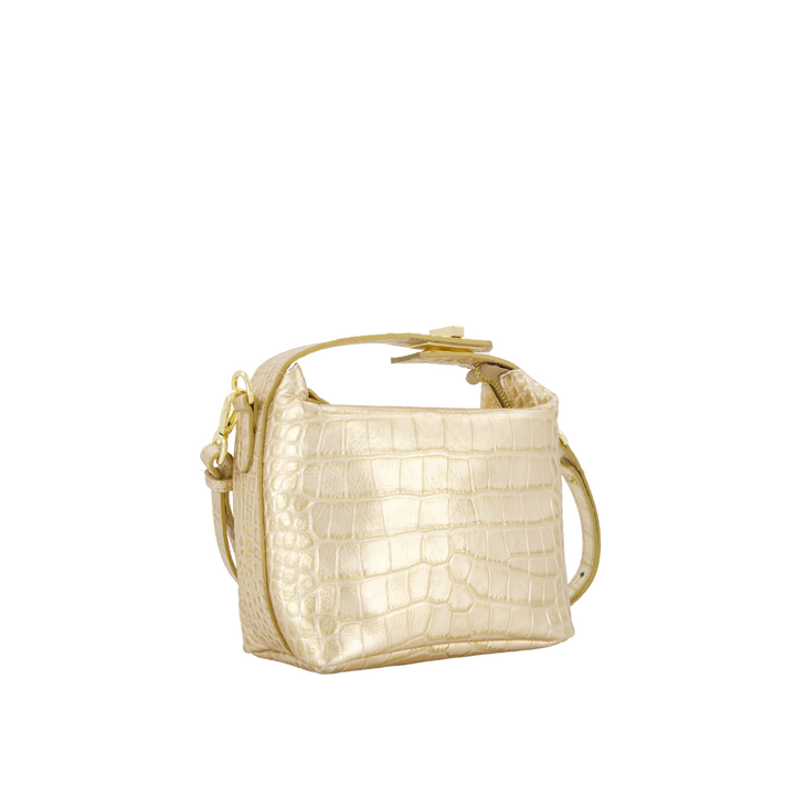 Fosca - Mini bag Platinum Crocodile