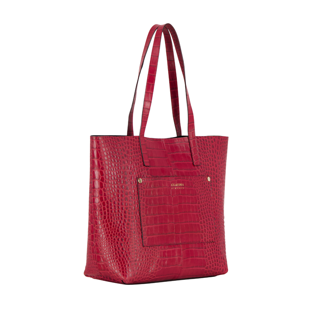 Irma - Shopping Bag Dark Red Coconut