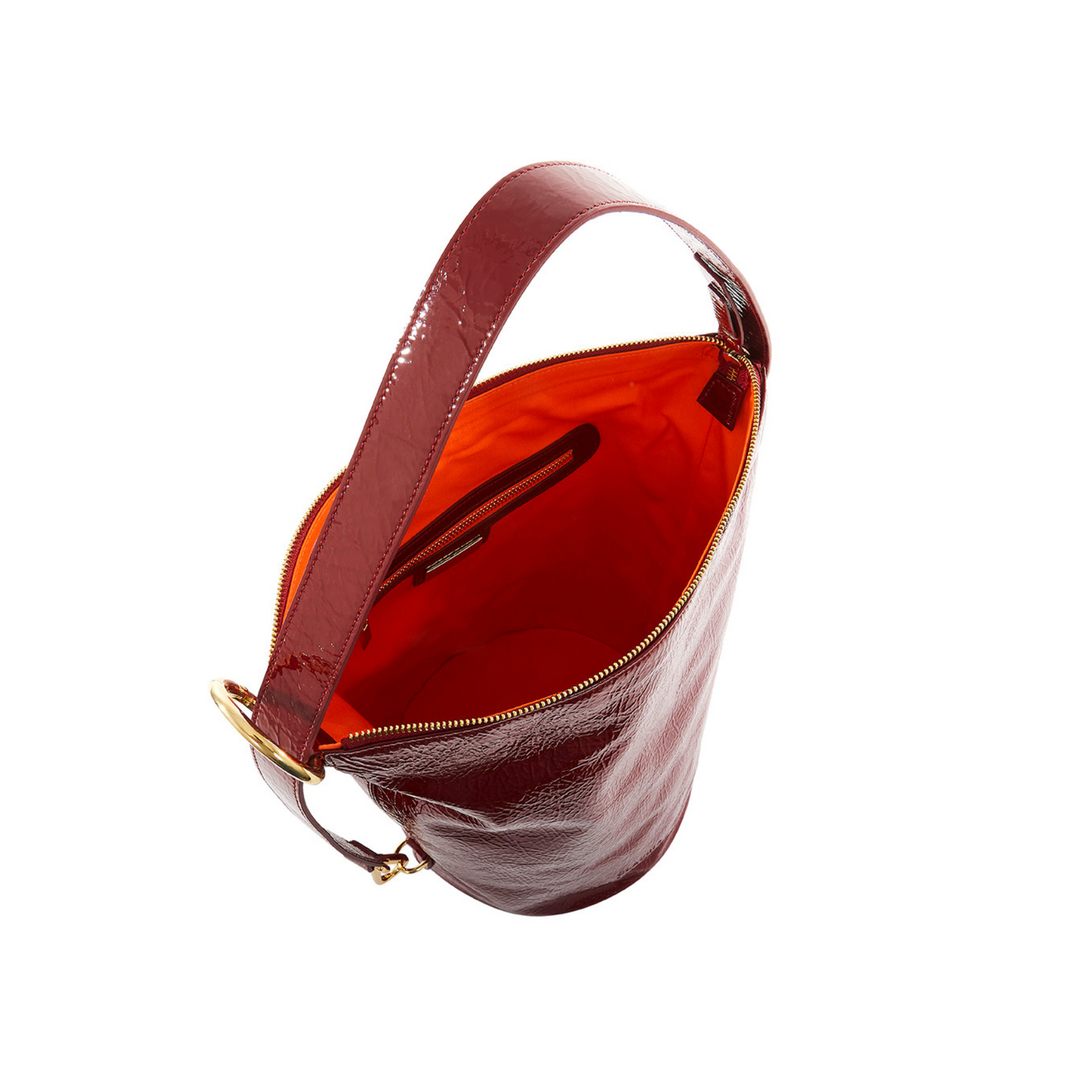 Fanny - Dark Red Naplak Bucket Bag