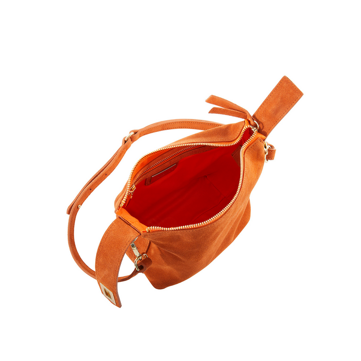 Fosca - Mini suede bag Orange