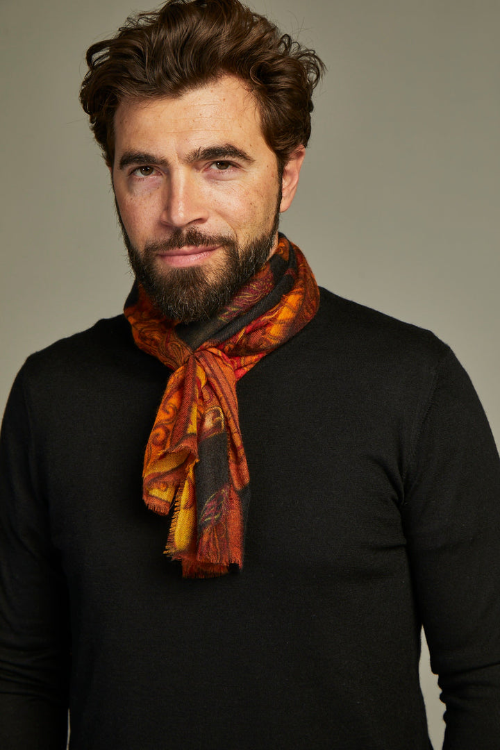 Mini Scarf Apollo Orange/Black