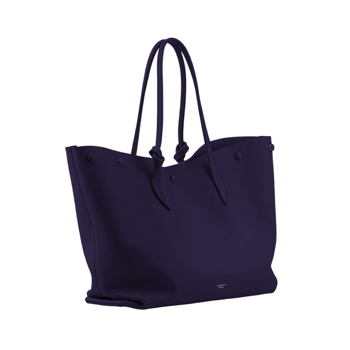 Stylish dark purple tote bag with handles