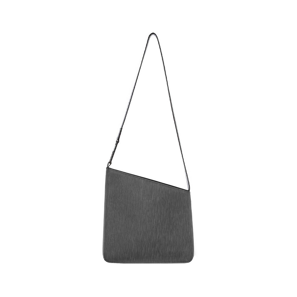 Minimalist black crossbody bag with adjustable strap