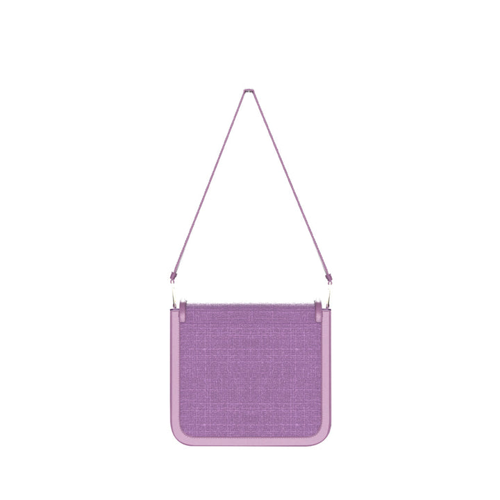 Purple crossbody bag with adjustable strap