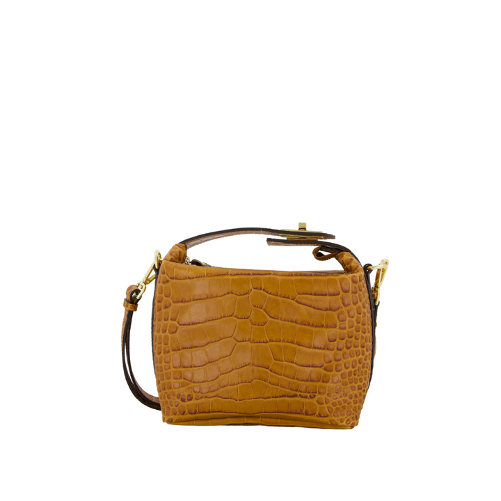 Fosca - Mini bag brown crocodile