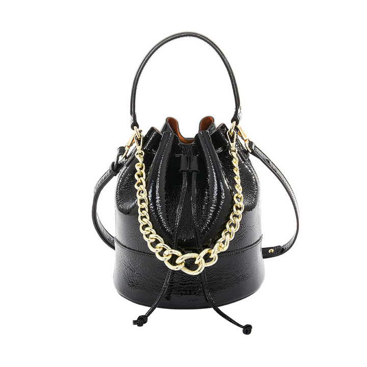 Delfina - Bucket Bag Black Naplak