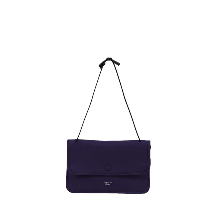Purple shoulder bag with knot handle