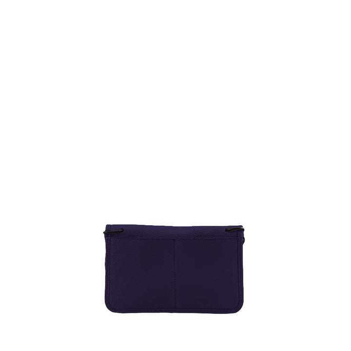 Purple leather clutch purse