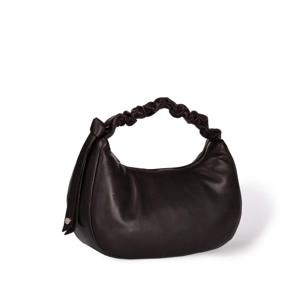 Azzurra Hobo small in soft nappa leather with adjustable curled handle