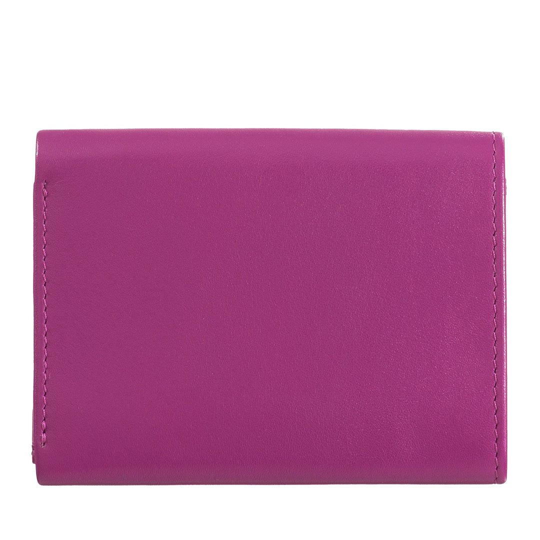 Vibrant pink leather wallet with sleek design