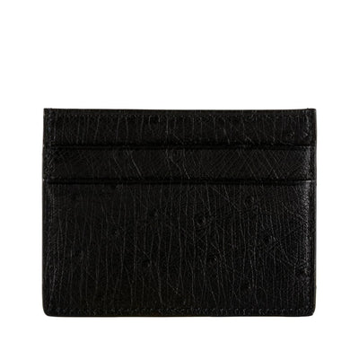 Ermete Red - Ostrich Leather Card Holder - Image Fashion Style